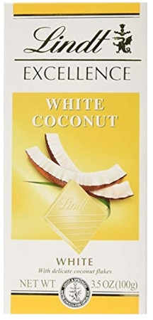 LINDT EXCELLENCE BAR WHITE COCONUT 3.5oz      15% OFF PROMO