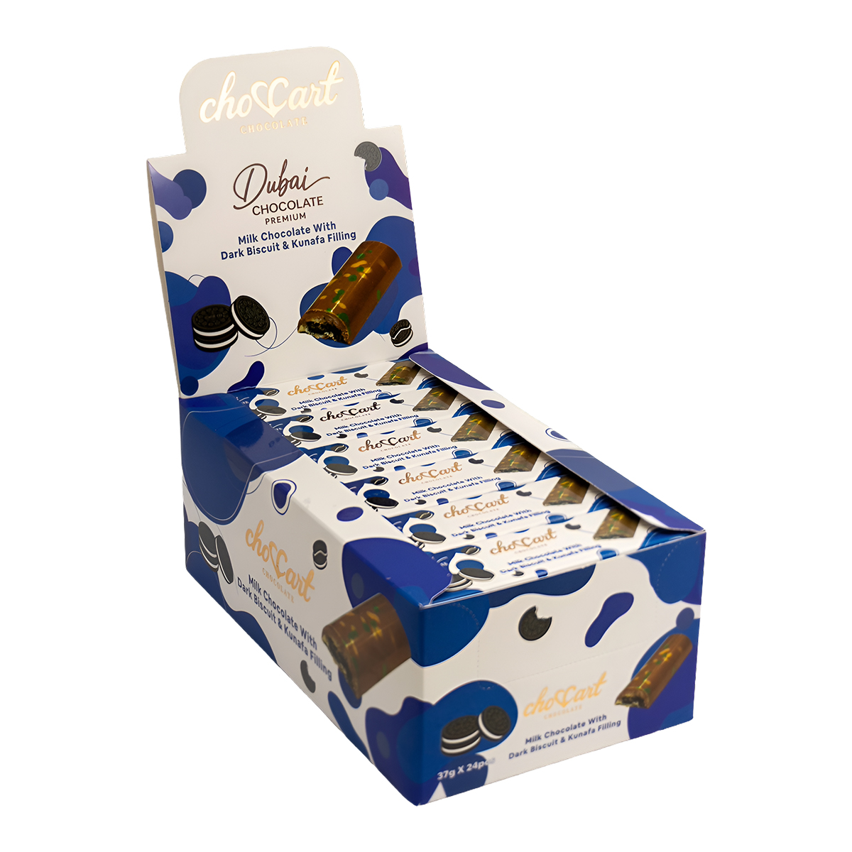 CHOCCART DUBAI BAR 37G - DARK BISCUIT & KUNAFA  (MILK CHOCOLATE)
