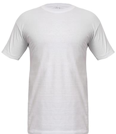 T-SHIRT WHITE WRAPPED MEDIUM*CREW NECK*