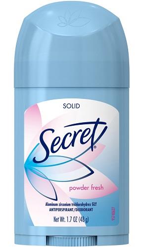 SECRET DEODORANT POWDER/REG 12CT 1.7OZ
