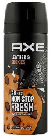 AXE BODY SPRAY 150ML (12CT)COLLISION - LEATHER & COOKIES