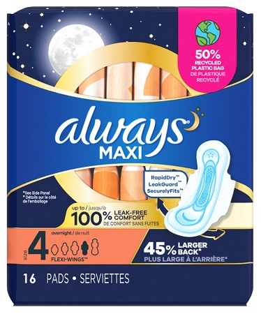 ALWAYS MAXI OVERNIGHT #4**AVAILABLE BY SPECIAL ORDER ONLY, ALLOW 21 DAYS LEADTIME
