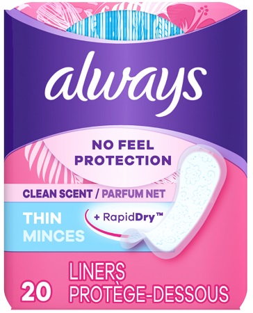 ALWAYS THIN LINERS SCENTED 20CT