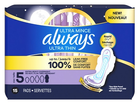 ALWAYS ULTRA THIN OVERNIGHT #5 (15CT)**AVAILABLE BY SPECIAL ORDER ONLY, ALLOW 21 DAYS LEADTIME