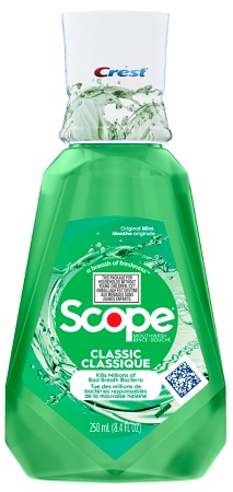 CREST SCOPE CLASSIC MOUTHWASH 250ML (8.4oz)**AVAILABLE BY SPECIAL ORDER ONLY, ALLOW 21 DAYS LEADTIME