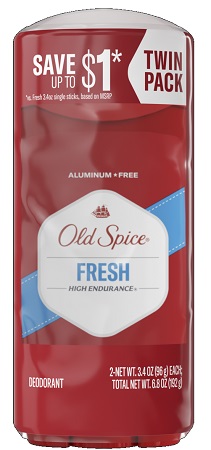 OLD SPICE TWIN PACK FRESH (3.4OZ)**AVAILABLE BY SPECIAL ORDER AND EMAIL ONLY, ALLOW 14 DAYS LEADTIME