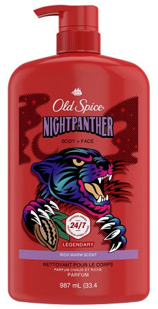 OLD SPICE BODY WASH NIGHTPANTHER 33.4OZ**AVAILABLE BY SPECIAL ORDER AND EMAIL ONLY, ALLOW 14 DAYS LEADTIME