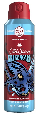 OLD SPICE BODY SPRAY KRAKENGARD 5.1OZ**AVAILABLE BY SPECIAL ORDER AND EMAIL ONLY, ALLOW 14 DAYS LEADTIME