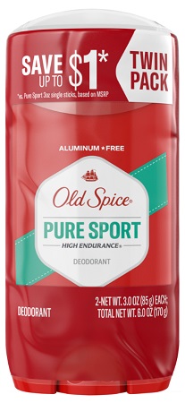 OLD SPICE PURE SPORT TWIN PACK 3OZ**AVAILABLE BY SPECIAL ORDER AND EMAIL ONLY, ALLOW 21 DAYS LEADTIME