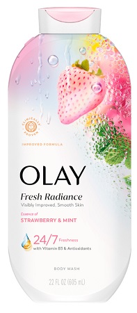 OLAY FRESH RADIANCE BODY WASH STRAWBERRY & MINT  22OZ**AVAILABLE BY SPECIAL ORDER & EMAIL ONLY, ALLOW 21 DAYS LEADTIME