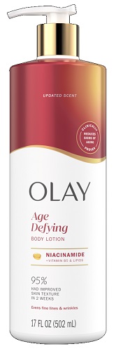 OLAY AGE DEFYING BODY LOTION WITH NIACINAMIDE AND VITAMIN B5 -  17OZ**AVAILABLE BY SPECIAL ORDER & EMAIL ONLY, ALLOW 14 DAYS LEADTIME