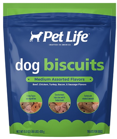 PET LIFE MULTI BISCUIT DOG TREATS 15.5oz