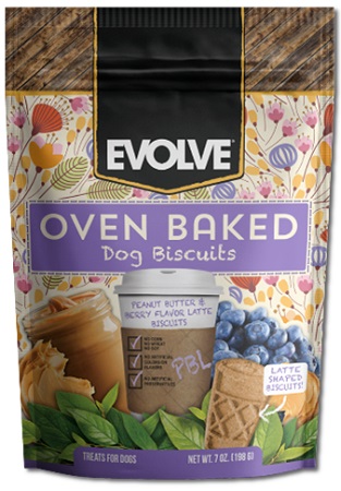 EVOLVE DOG BISCUITS PEANUT BUTTER & BERRY 7oz**LIMITED EDITION AVAILABLE WHILE INVENTORY LASTS**