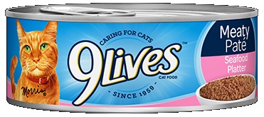 9 LIVES CAN 5.5OZ SEAFOOD PLATTER(EASY OPEN CAN)
