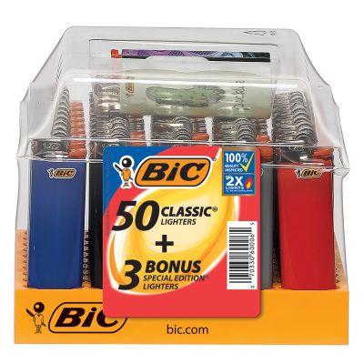 BIC LIGHTERS REG + 3 LIMITED FREE