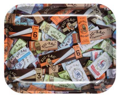ZIG ZAG ROLLING TRAY LARGEPAPER MIX