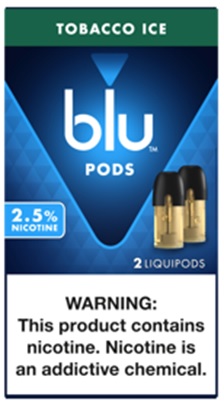 BLU (PODS) 2.5% TOBACCO ICE 2PK**MUST BE IN APPROVED BAG TO RETURN**