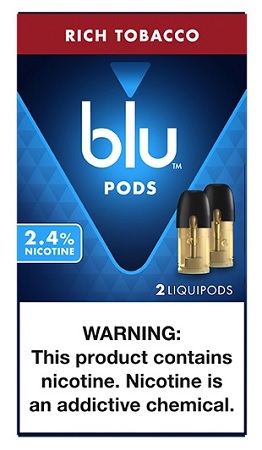 BLU PODS 2.4% RICH TOBACCO 2PK**MUST BE IN APPROVED BAG TO RETURN**