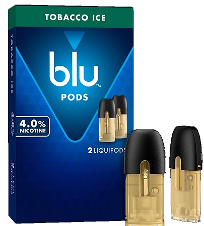 MY BLU INTENSE 4% TOBACCO ICE 2PK**MUST BE IN APPROVED BAG TO RETURN**