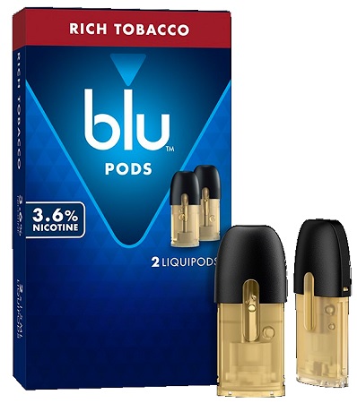 BLU PODS 3.6% RICH TOBACCO 2PK**MUST BE IN APPROVED BAG TO RETURN**