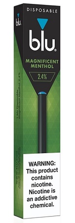 BLU E-CIG DISPOSABLE MAGNIFICENT MENTHOL**RETURNS ACCEPTED UNTIL 10/2/19, MUST BE IN APPROVED BAG TO RETURN AFTER 10/2/19**