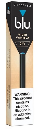 BLU E-CIG DISPOSABLE VIVID VANILLA**RETURNS ACCEPTED UNTIL 10/2/19, MUST BE IN APPROVED BAG TO RETURN AFTER 10/2/19**