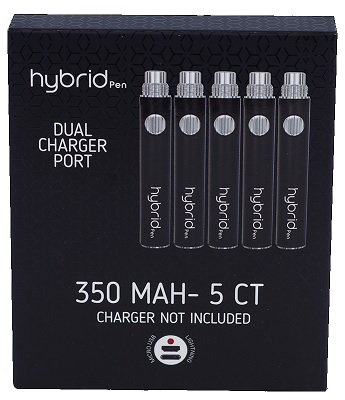 HYBRID PEN 350MAH 5PK -BLACK