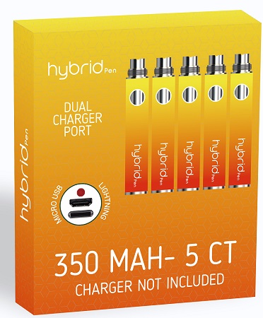 HYBRID PEN 350MAH 5PK -ORANGE RASTA