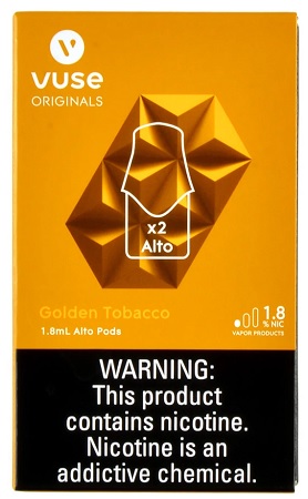 VUSE ALTO PODS 2PK 1.8% GOLDEN**NO RETURNS-5/28/2024**