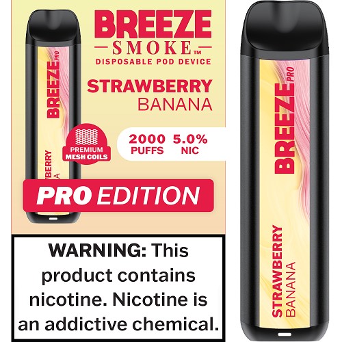 BREEZE PRO 2000 - STRAWBERRY BANANA (MSRP:$17.99)**2 - 4 BOX LIMIT PER SKU (LIMIT BASED ON AVAILABILITY)**
