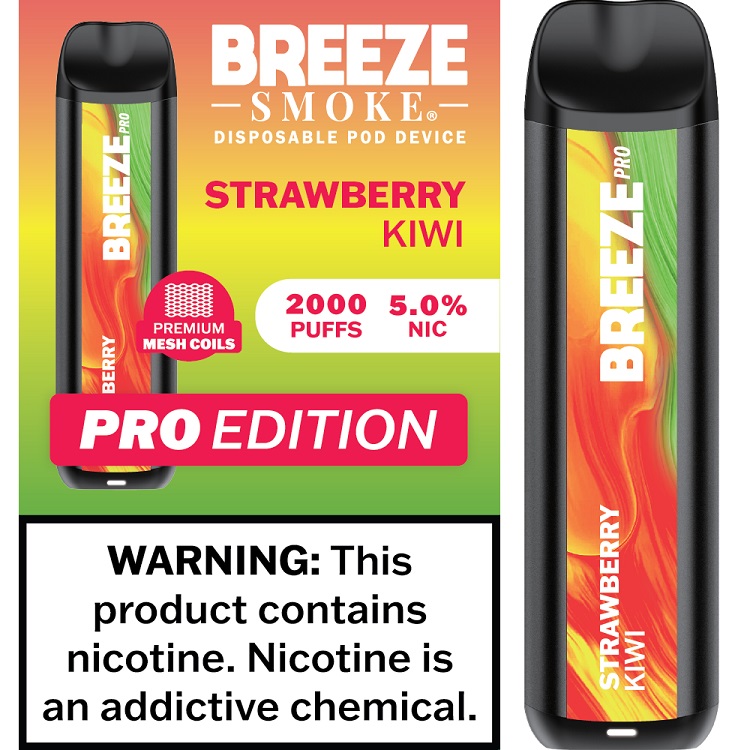 BREEZE PRO 2000 STRAWBERRY KIWI    (MSRP:$17.99)**1 - 2 BOX LIMIT PER SKU (LIMIT BASED ON AVAILABILITY)**