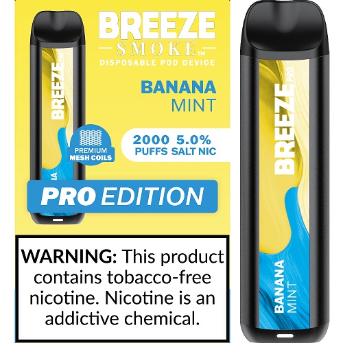 BREEZE PRO 2000 - BANANA MINT  (MSRP:$17.99)**1 - 2 BOX LIMIT PER SKU (LIMIT BASED ON AVAILABILITY)**