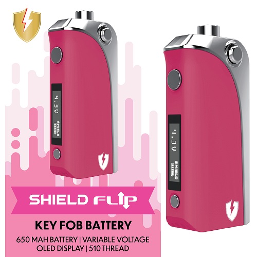 SHIELD FLIP KEY FOB -ROSE