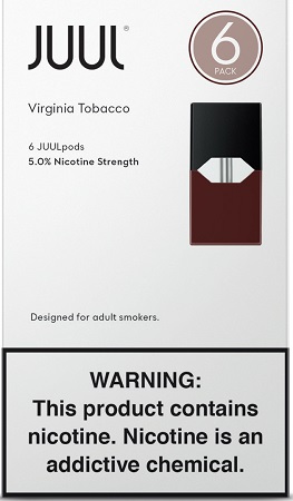 JUUL PODS 5% VIRGINIA TOBACCO 6PK**NOT FOR ONLINE SALES**