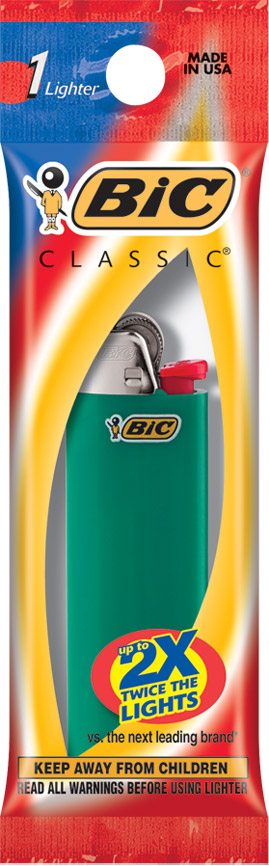 BIC LIGHTERS 1PK POUCH 12CT
