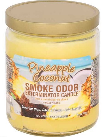 CANDLE JAR SMOKE ODOR PINEAPPLE COCONUT*EVERYDAY SCENT*