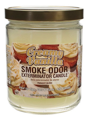 CANDLE JAR SMOKE ODOR CREAMY VANILLA*EVERYDAY SCENT*