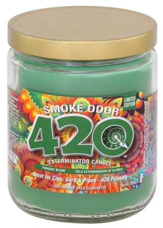CANDLE JAR SMOKE ODOR 420*LIMITED EDITION AVAILABLE WHILE INVENTORY LASTS*