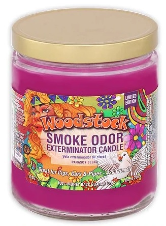 CANDLE JAR SMOKE ODOR WOODSTOCK 13OZ*LIMITED EDITION AVAILABLE WHILE INVENTORY LASTS