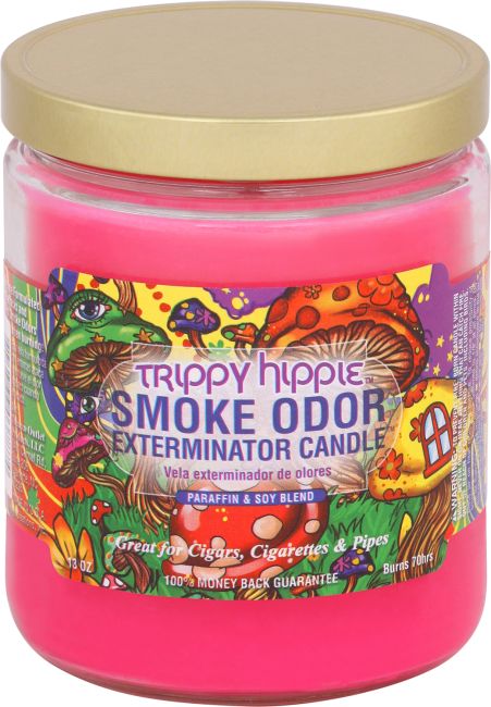 CANDLE JAR SMOKE ODOR TRIPPY HIPPIE*EVERYDAY SCENT*