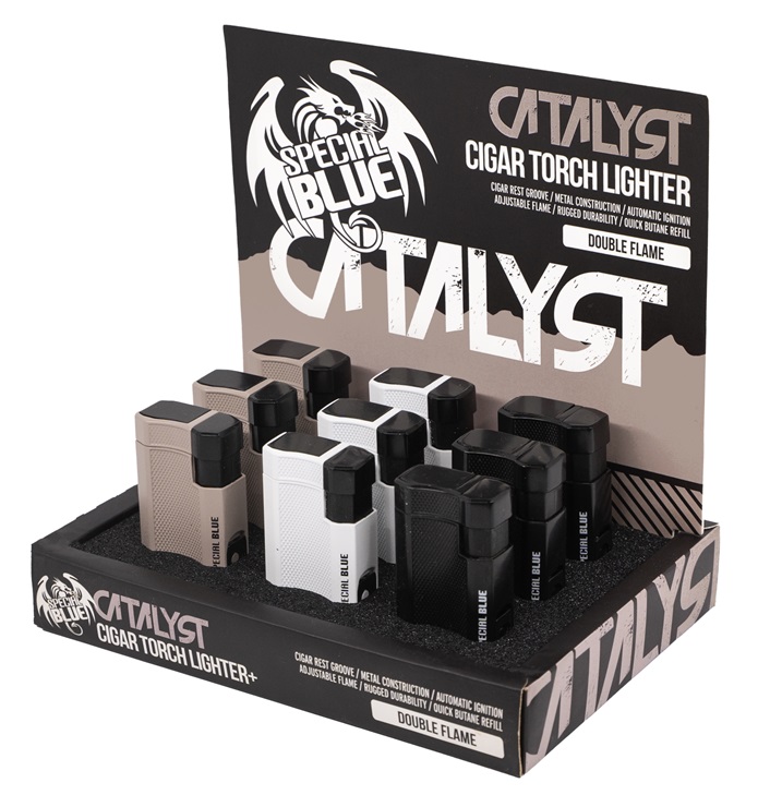 CATALYST CIGAR TORCH 9CT DISPLAY SPECIAL BLUE