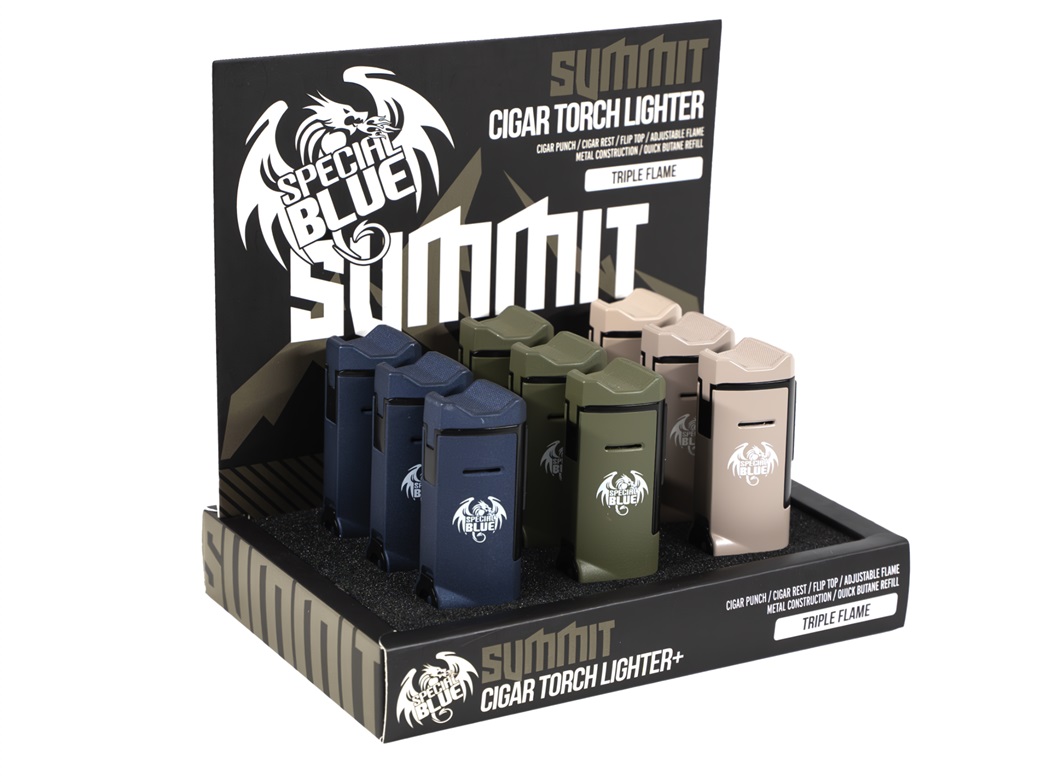 SUMMIT CIGAR TORCH 9CT DISPLAY SPECIAL BLUE