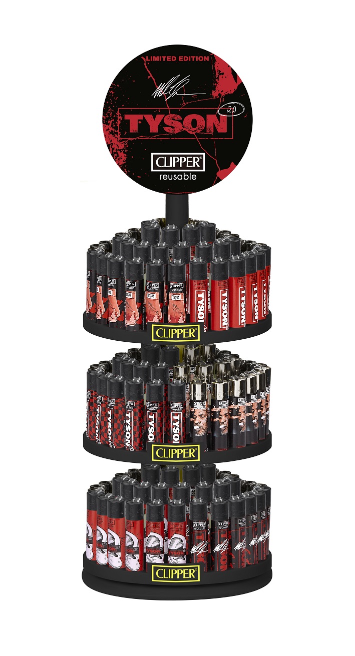 CLIPPER LIGHTERS - MIKE TYSON TOWER DISPLAY #1 (156CT)**LIMITED EDITION**