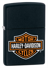 ZIPPO HARLEY LOGO BLK MATTE-$40.95