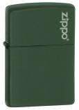 ZIPPO GREEN MATTE WITH LOGO $27.95