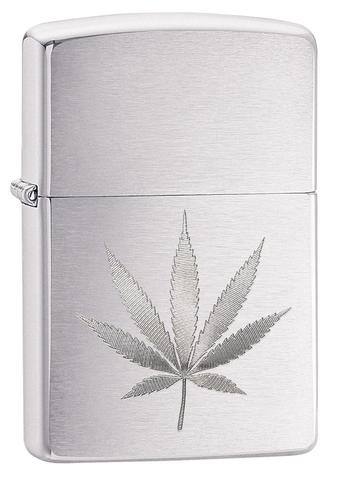 ZIPPO LEAF BRUSHED CHROME-$26.95
