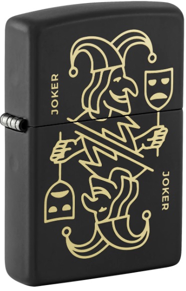 ZIPPO JOKER BLACK MATTE $28.95