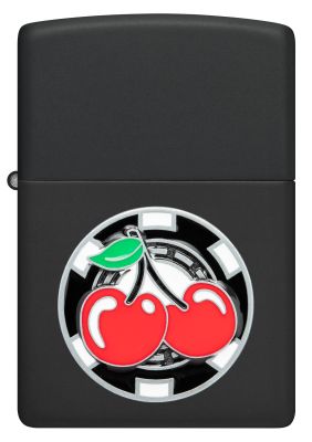 ZIPPO CHERRY EMBLEM BLK.MATTE $51.95