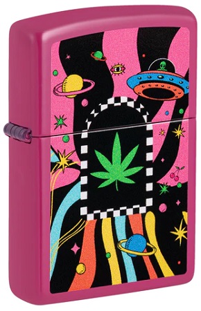 ZIPPO CANNABIS PINK MATTE $31.95