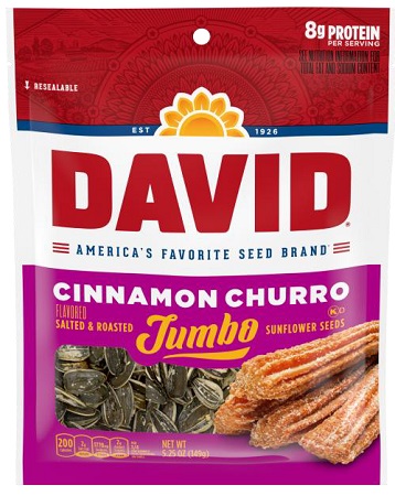 DAVID SEEDS JUMBO CINNAMON CHURRO 5.25OZ